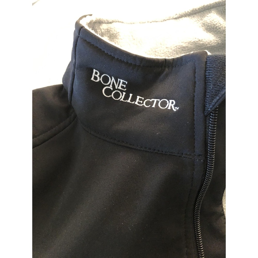 Bone Collector Jacket Mens Large Black Softshell Full Zip Fleece Lined Hunting - Picture 5 of 8